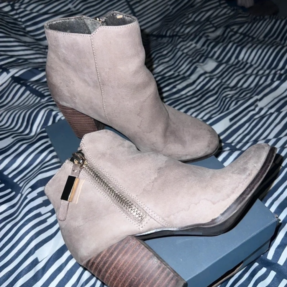 Aldo Taupe Ankle Boots with Zipper